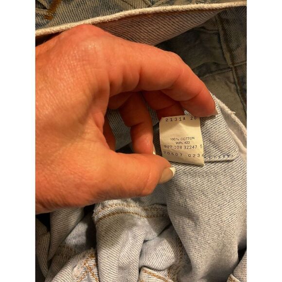 Vintage Levi's Jean Jacket Men's Medium Light Wash Karate Graphic Print - Picture 16 of 16